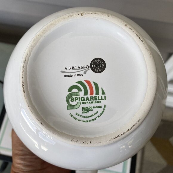 Vintage Italy Pitcher Creamer Abbiamo Tutto by Spigarelli Cherry Blossom Fruit - Picture 9 of 9